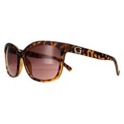 Bruine Resin Zonnebril met Bruine Wijzerplaat Guess , Brown , Dames