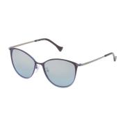 Blauwe Metalen Zonnebril met UV-filter Police , Blue , Dames