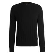 Gestreepte pullover van wolmix Hugo Boss , Black , Dames