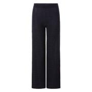 Sprankelende Straight Leg Broek Rich & Royal , Black , Dames