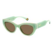 Groene Resin Zonnebril Polaroid , Green , Dames