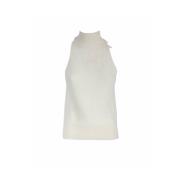 Mouwloze Top in Trendy Stijl Ermanno Scervino , White , Dames