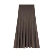 Bruine Midi Rok Ba&Sh , Brown , Dames