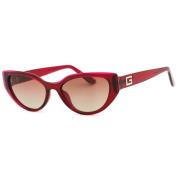 Rode Plastic Zonnebril met Degraded Functies Guess , Red , Dames