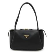 Pre-owned Leather handbags Prada Vintage , Black , Dames