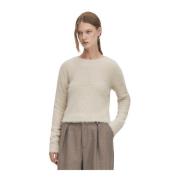 Deli Ecru Tricot Sweater Alohas , Beige , Dames