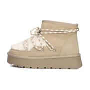 Beige Snowboots Femm Notre-v , Beige , Dames