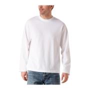 Witte Longsleeve Tee O-Hals Casual Selected Homme , White , Heren