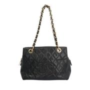 Pre-owned Leather chanel-bags Chanel Vintage , Black , Dames