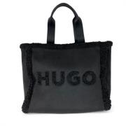 Becky Teddy Shopper Zwart Faux Fur Hugo Boss , Black , Unisex