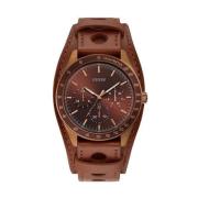 Elegante Heren Multicolor Horloge Guess , Brown , Heren