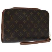 Pre-owned Canvas clutches Louis Vuitton Vintage , Brown , Dames