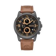 Bruin Leren Horloge Quartz Analoog Grijs Timberland , Brown , Heren