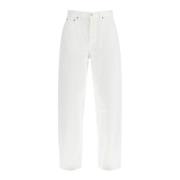 Geregenereerde katoenen Baggy Jeans Agolde , White , Dames