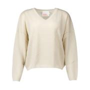 Creme Alicia Glitter Sweater Absolut Cashmere , Beige , Dames