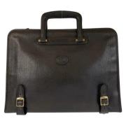 Pre-owned Leather briefcases Gucci Vintage , Black , Heren