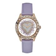 Lila Kwarts Analoge Horloge Roestvrij Staal Guess , Purple , Dames