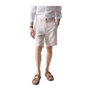 Beige Linnen Shorts Stijlvol Comfortabel Salsa , Beige , Heren