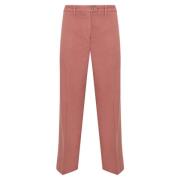 Roze katoenen broek in regular fit Re-Hash , Pink , Dames