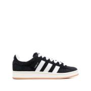 Zwarte Sneakers met Handtekening Strepen Adidas , Black , Heren