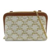 Pre-owned Canvas celine-bags Celine Vintage , White , Dames