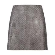 Kristalapplicatie Grijze Korte Rok Ermanno Scervino , Gray , Dames