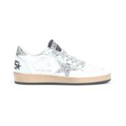 Witte Zilveren Ballstar Sneakers Golden Goose , White , Dames