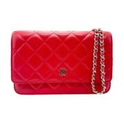 Pre-owned Leather chanel-bags Chanel Vintage , Red , Dames