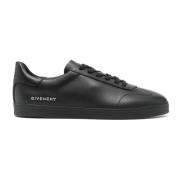 Leren Lage Sneakers Stad Stijl Givenchy , Black , Heren