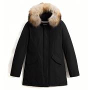 Arctische Racoon Hooded Parka Woolrich , Black , Dames