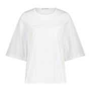 Katoenen T-shirt met zak Lis Lareida , White , Dames