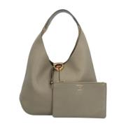 Pre-owned Leather shoulder-bags Salvatore Ferragamo Pre-owned , Gray ,...