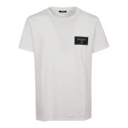 Couture Label T-Shirt - Slim Fit Balmain , White , Heren