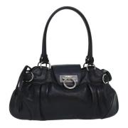 Pre-owned Leather handbags Salvatore Ferragamo Pre-owned , Black , Dam...