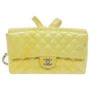 Pre-owned Fabric backpacks Chanel Vintage , Yellow , Dames