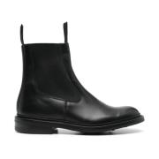 Zwarte Kalf Lage Dainite Zool Schoenen Tricker's , Black , Heren