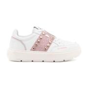 Witte platte schoenen met glitterdetail Love Moschino , White , Dames