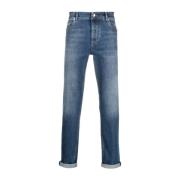 Blauwe Jeans Brunello Cucinelli , Blue , Heren