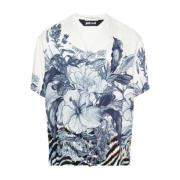 Bloemenprint Lichtgewicht Overhemd Just Cavalli , White , Heren