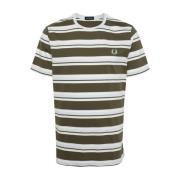 Ronde hals katoenen T-shirts en Polos Fred Perry , Multicolor , Heren