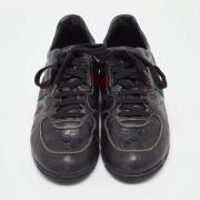 Pre-owned Leather sneakers Gucci Vintage , Black , Dames