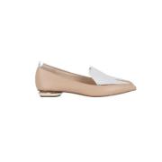 Leather flats Nicholas Kirkwood , Beige , Dames