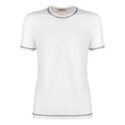 Contraststiksel T-shirt Dolce & Gabbana , White , Heren