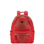 Pre-owned Leather backpacks MCM Pre-owned , Red , Dames