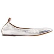 Leather flats Lanvin , Gray , Dames