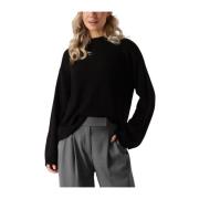 Zwarte Gebreide Trui Enorta LS Envii , Black , Dames