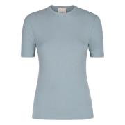 Geribbeld Modal Elastaan T-shirt Calvin Klein , Blue , Dames