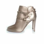 Leather boots Valentino , Gray , Dames