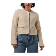 Beige Jas voor Stijlvolle Vrouwen Moss Copenhagen , Beige , Dames