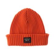 Wollen Logo Beanie Winter Accessoire Paul & Shark , Orange , Heren